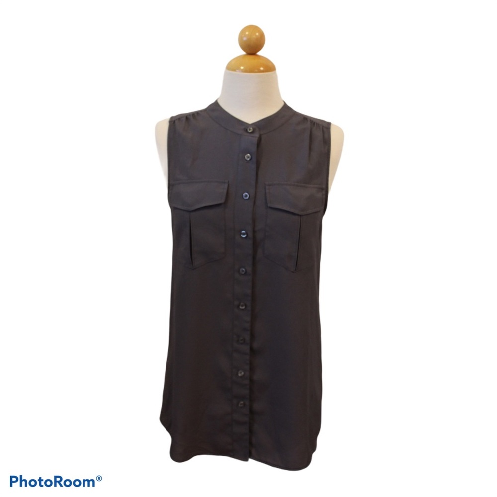 J. Crew Factory Button Down Tank Career Blouse